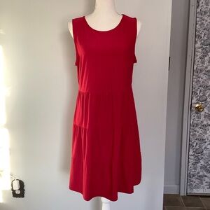Chic Red Sleeveless Mini Dress